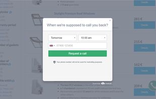 Your visitors may request a call back on specified time within your working hours