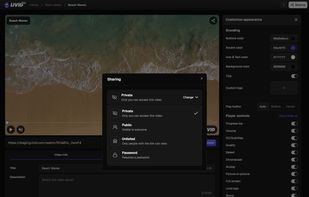 Share privately, publicly or with a password