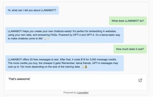 LLAMABOT screenshot 1