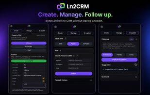 Create, manage and follow up on CRM records directly on the LinkedIn page.