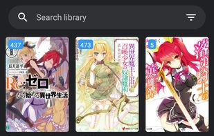 "Library" tab in LNReader with added lightnovels.
