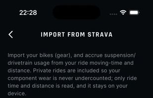 Connect Strava to import ride hours and distance.