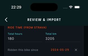 Add a bike and photo from imported rides.