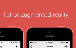 View results in a list or augmented reality view