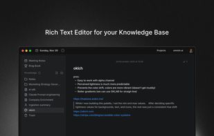 Rich Text Editor for Notes
