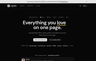 Logfolio screenshot 2