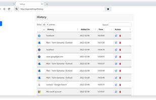 Supports browser history