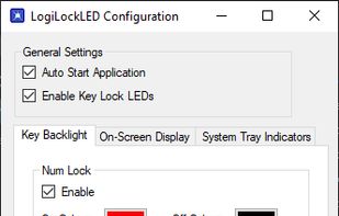 Configure key back lighting on lock keys