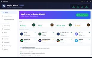 Login AlertX App Dashboard