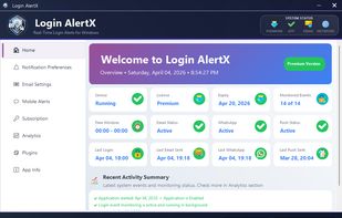 Login AlertX - Dashboard