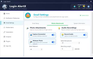 Login AlertX - Media Attachments