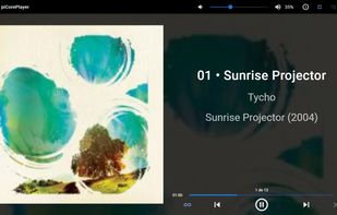With the lms-material interface, fullscreen mode.