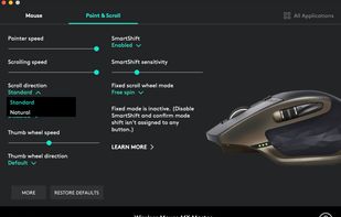 Logitech Options screenshot 3