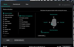 Logitech Options screenshot 1