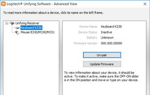 Logitech Unifying Software screenshot 2