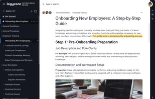 Create a knowledge base
