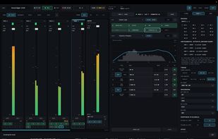 Mixer view with parametric EQ visible.