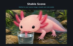 Stable Scene mode keeps the result close to the source image