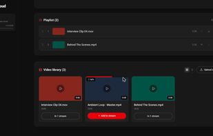 Build and reorder the playlist that loops