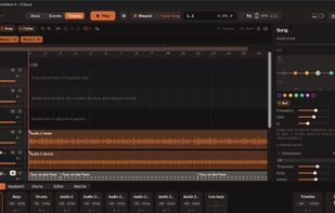 Timeline with the mixer
