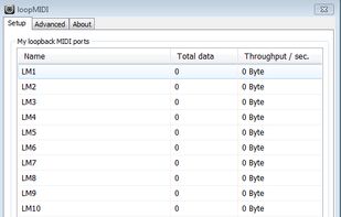 loopMIDI screenshot 1