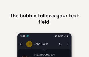 Android: dictation bubble above the keyboard, in any app