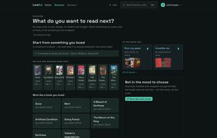 Recommendations without bestseller lists: name a world you loved, pick a mood, or take a blind date with a book.