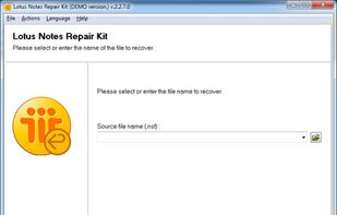 Lotus Notes Repair Kit screenshot 1