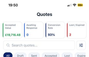 Quotations screen