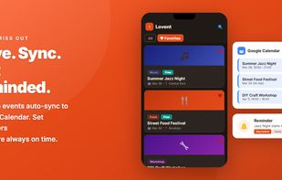 Save, sync, get reminded — favorites auto-sync to Google Calendar.