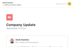 Example email update