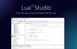 LuaRT Studio - Free and open source Windows IDE for Lua