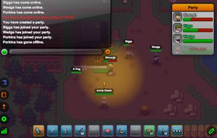 Night time party display