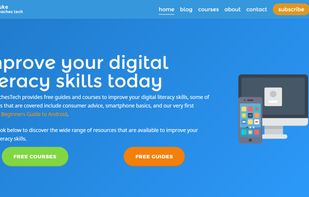 LukeTeachesTech homepage screenshot