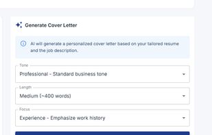 Cover letter generator