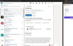 Chrome extension on Linkedin jobs