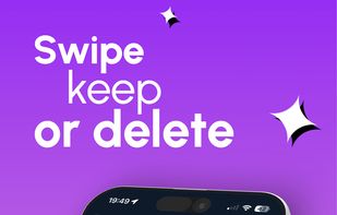 Swipe to keep or delete — clean your camera roll effortlessly