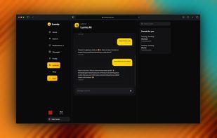 The home UI for Lumio (version pictured is 1.4.1).