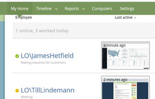 Who is currently active 
and who is away from the computer