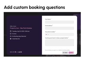 Add About sections, team info, culture, and galleries. Make every booking page feel personal.