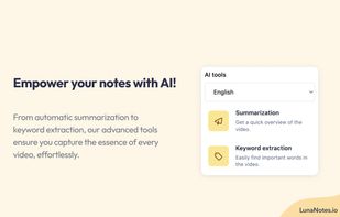 he AI-powered chat-with-video feature helps users craft better notes by providing suggestions, summarizing video content, and answering queries related to the video. The AI assistant is accessible directly from the note-taking pane, offering a seamless and intelligent note-taking experience.