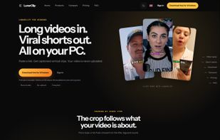 Home page: long videos in, captioned vertical shorts out, all on your Windows PC