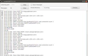 LunaticSMTP screenshot 2