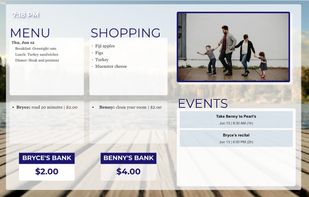 Meal planning, Google Calendar, and task lists that pay to piggy banks - all built in Luno!