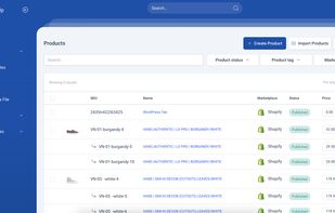 An Image Taken of the Product Management Page