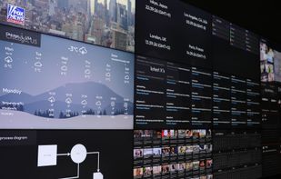 Collages of Multi-Media on Video Walls by Lygos