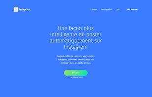 Landing page of Lynkgram.com.