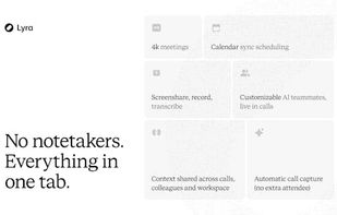 No notetasker, Everything in one tab  