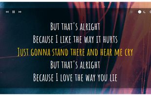 Lyrics screenshot 1