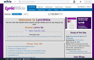 LyricWikia screenshot 1